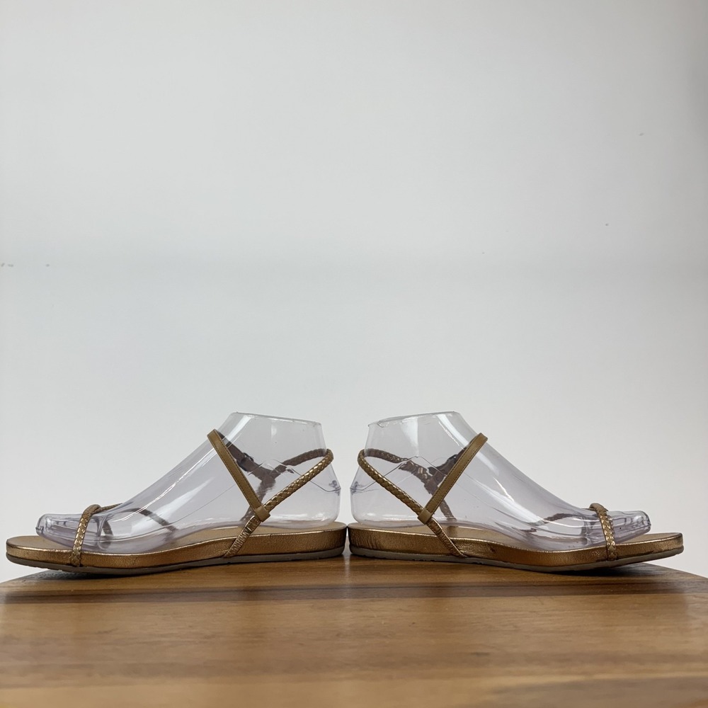 New Womens Pedro Garcia Metallic Braided Slingback Wedge Sandals Size EU 37 NWOB - Picture 5 of 9
